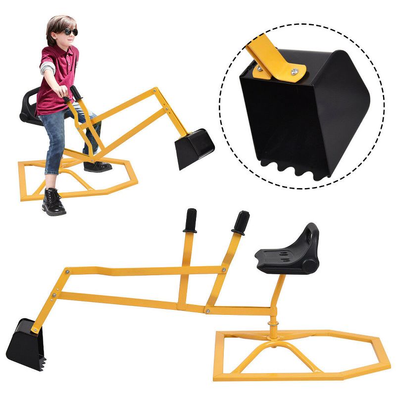 Heavy Duty Kid Ride-on Sand Digger Digging Scooper  Excavator for Sand Toy, 1 of 11