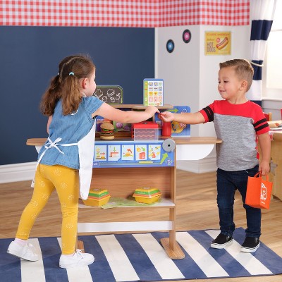 KidKraft 3-Foot Wooden Restaurant & Delivery Play Set