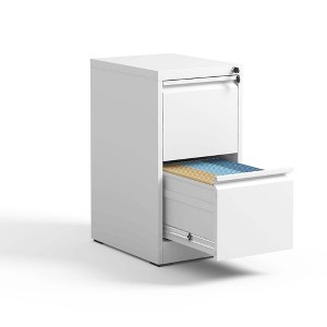 NicBex 2 Drawers Metal Vertical Storage File Cabinet with Lock for Home Office Letter/Legal/A4/F4 - 1 of 4