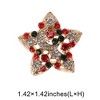 Unique Bargains Christmas Brooches YNCP1351 Five-pointed Star Alloy Dripping Wax Multicolor 1.42"x1.42" 1 Pc - 3 of 4