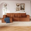108.3" Corduroy Upholstered Modular L-Shaped Sectional Sofa with Chaise, 3-piece Free Combinations - 3 of 4