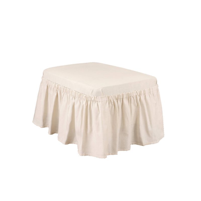 Duck Ottoman Slipcover Natural - Sure Fit, 1 of 3