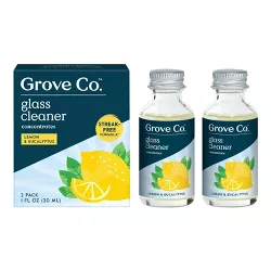 Grove Co. Glass Cleaner Concentrate - Lemon - 1 fl oz/2pk