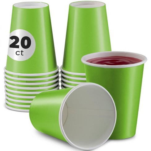 Festive Green Paper Cups 20ct