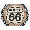 Earth Rugs Route 66 Jute Trivet – 10" Round Hand-Braided Heat Pad, Rustic Americana Kitchen Accent - 2 of 3