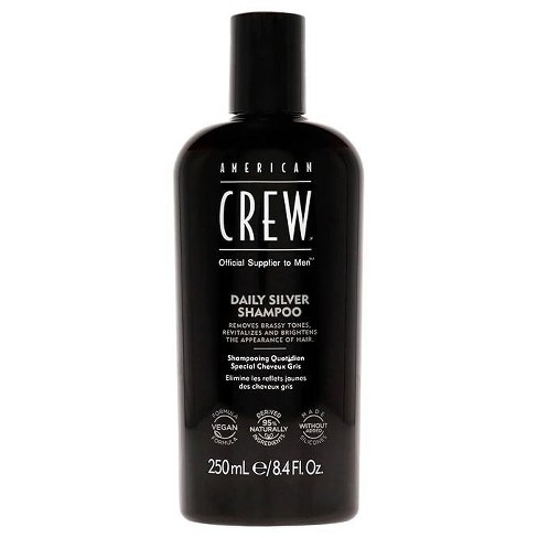 American Crew Men's DAILY SILVER SHAMPOO (8.4 oz) Removes Brassy Tones & Brightens Hair - image 1 of 3