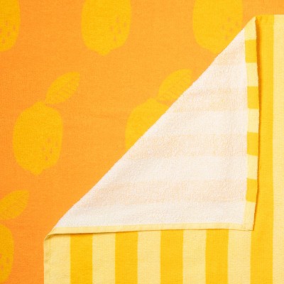 2pk Striped Beach Towels Orange - Sun Squad&#8482;