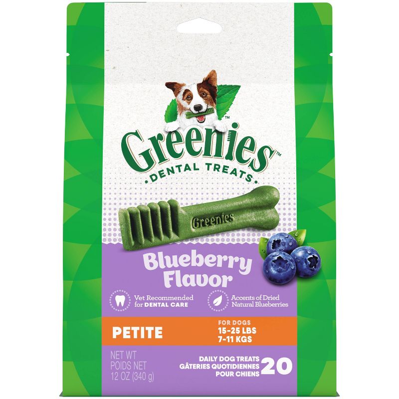 Greenies Blueberry Petite Adult Dental Dog Treats - 12oz, 1 of 9