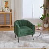 Aortzio 29.92"W Tufted Upholstered Barrel Chair With Metal Legs - 4 of 4
