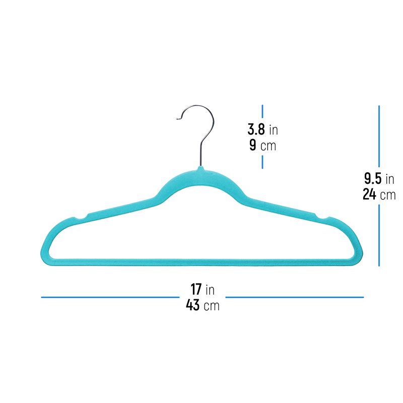 OSTO 100 Pack Premium Velvet Hangers, Non-Slip Adult Hangers with Pants Bar and Notches, Thin Space Saving 360-Degree Swivel Hook, 4 of 5