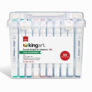 KINGART PRO Double-Ended Alcohol Markers 60 Colors - 1 of 4