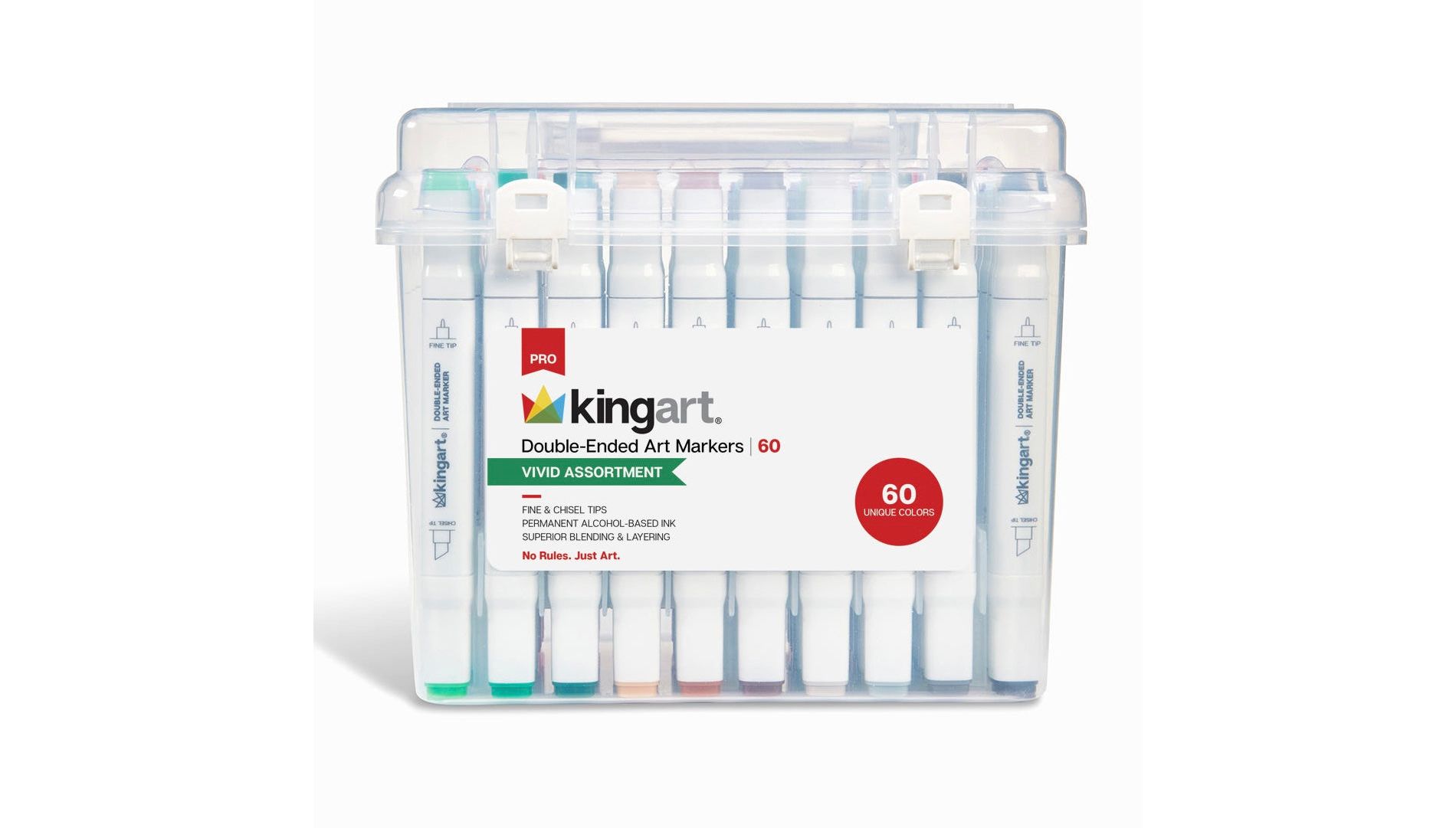 KINGART PRO Double-Ended Alcohol Markers 60 Colors