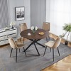 Cross Leg Modern Dining Table, with Round or Square Table Top, Pedestal Dining Table, End Table Leisure Coffee Table - 3 of 4