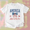 Simply Sage Market America Land of the Free Coquette Garment Dyed Tee - 3 of 4