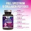 Multi Collagen Supplement, Type I, II, III, V, X Collagen Pills, Collagen Supplements, Hair, Skin, Nail & Joint - 120 Capsules By Nature's Nutrition - 3 of 4