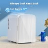 ZAFRO 4L Capacity/6 Cans Compact Refrigerator, Portable Mini Fridge,for Bedroom, Car/Office/Dorm,Brushed Stainless Steel Door - 2 of 4