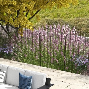 Syemin Patio Decorative Screens, Elegant Vine Pattern Yard Fencing, Pet-Safe Decorative Fence for Yard, Patio, Black, 137"*0.25"*43.25" - 1 of 4