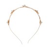 Unique Bargains Women's Cute Flower Pearl Headbands Gold Tone 1 Pc - 4 of 4