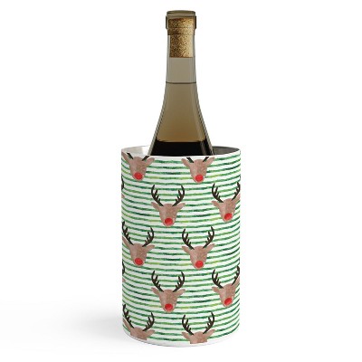 Little Arrow Design Co watercolor rudolf Wine Chiller -Deny Designs