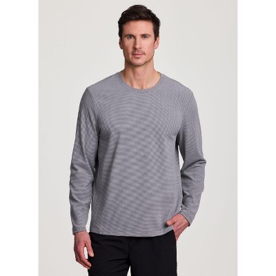 Avalanche Men's Ultra Lightweight Micro Fleece Mini Stripe Long Sleeve Shirt Base Layer