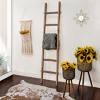 Gulches Bamboo Wood Planter Set with Stand Eco Friendly, Drainage Holes, Versatile Indoor/Outdoor Use, for Succulents and Houseplants - 4 of 4