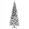 YOOCOZZ  Christmas Decoration - 9Ft Unlit Snow Flocked Pine Artificial Christmas Tree with Realistic Branches and 1159 Tips, Green - 3 of 4