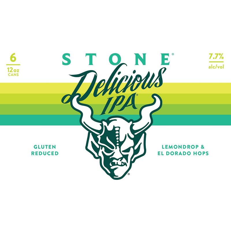 Stone Delicious IPA Beer - 6pk/12 fl oz Cans, 6 of 7