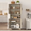 70 Inch Tall Kitchen Pantry Cabinet, Freestanding Storage Cabinet with 4 Doors and Adjustable Shelves for Dining Room - 2 of 4