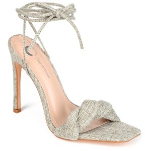Journee Collection Womens Edelie Tru Comfort Foam Open Toe High Stiletto Pumps Taupe 6.5 - 1 of 4