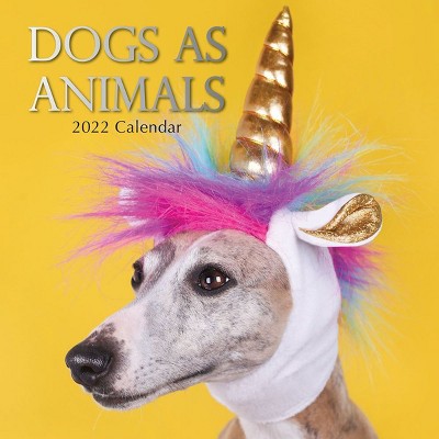 The Gifted Stationery 2021 - 2022 Dog Monthly Wall Calendar, 16 Month, Funny Pet as Animals Theme with Reminder Stickers, 12 x 12 in