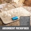 Bellemain XXL Microfiber Dish Drying Mat – 24" x 17" (Largest Mat) | Super Absorbent, Fast-Drying, Soft, and Durable Ivory - 2 of 4