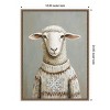 Amanti Art Sheep in Winter Snowflake Sweater by The Creative Bunch Studio Canvas Art Framed - 3 of 4