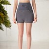 Anna-Kaci Active Women's High Waist Double Layer Running Shorts with Drawstring Closure and Mesh Detail - 4 of 4