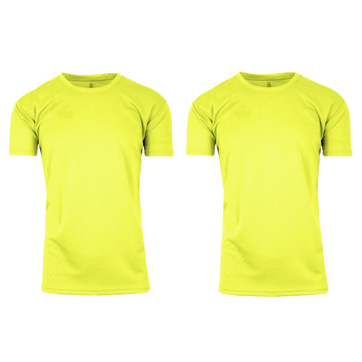 Galaxy By Harvic  High Visibility Short  Sleeve Moisture-Wicking Quick Dry Performance Crew Neck Tee  -2 Pack
