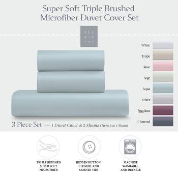 Ella Jayne Super Soft Triple Brushed Microfiber Duvet Cover Set