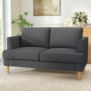 GYIIYUO Loveseat Sofa 56", Upholstered Small Couches for Small Spaces, Mid Century Love Seat Couches for Living Room - 1 of 4