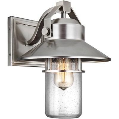 Generation Lighting Boynton 13" High Brushed Steel Outdoor Wall Light