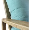 Courtyard Casual Avalon FSC Teak Sofa Teak in Heather Gray finish Sling deck under cushion for comfort Sunbrella Fabric - 3 of 4
