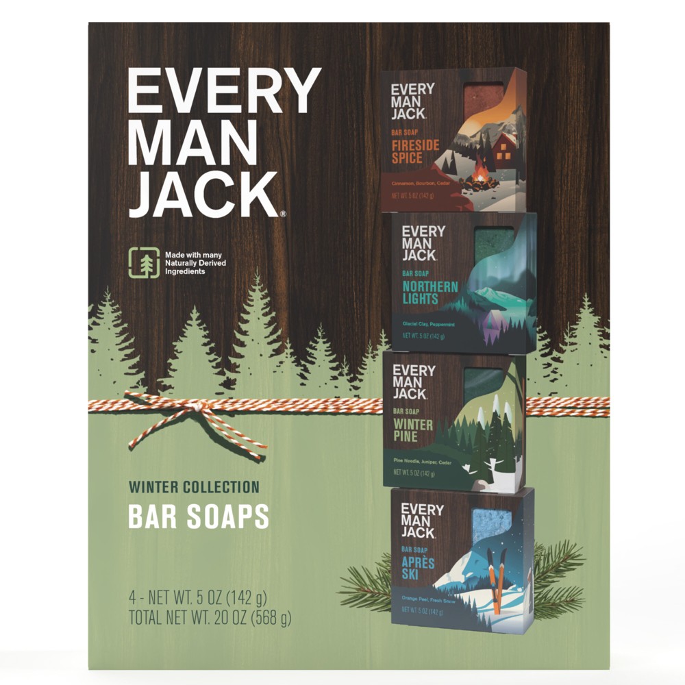 Photos - Soap / Hand Sanitiser Every Man Jack Polar Plunge Bar Soap Kit - Travel Size - 4ct