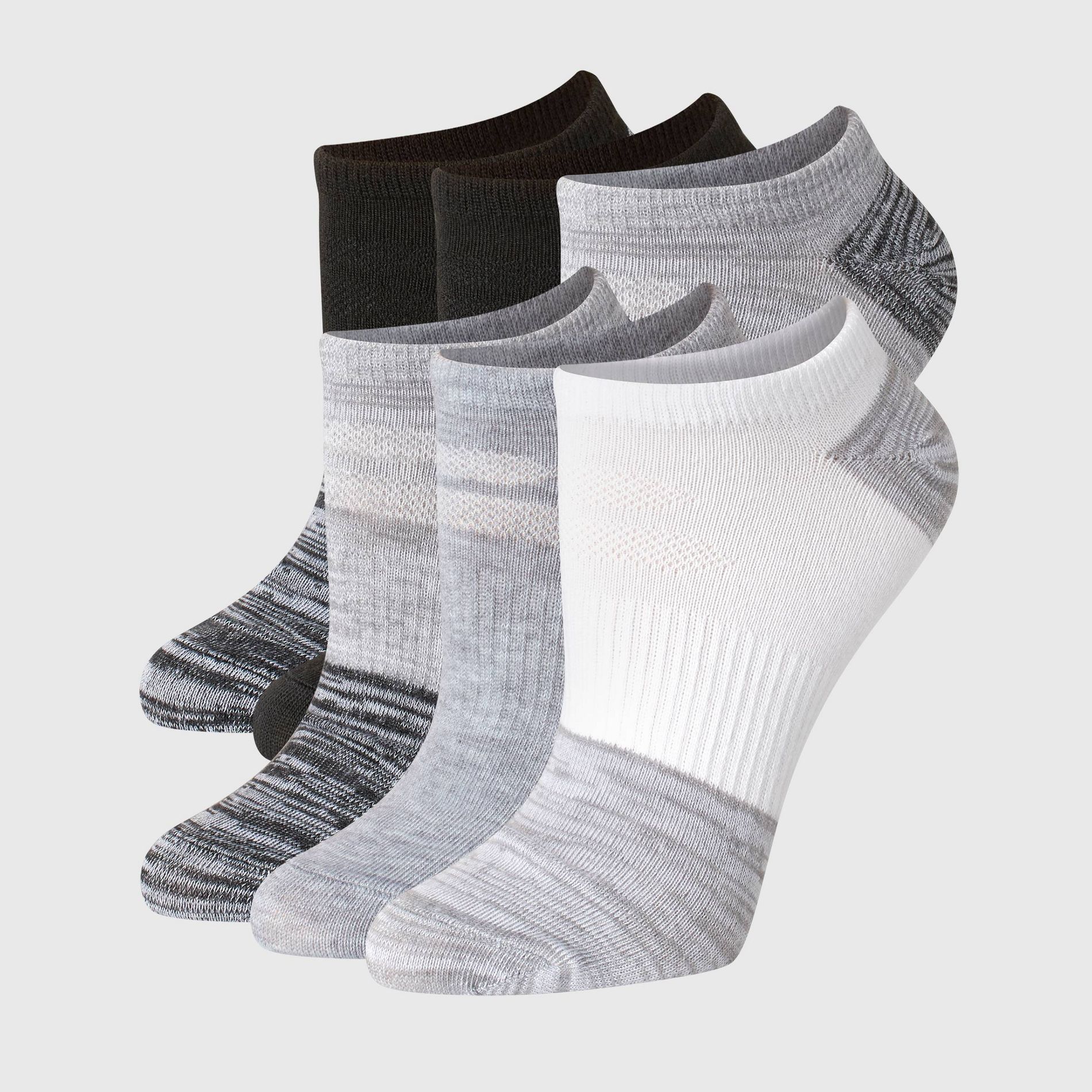 Hanes Moves Premium Women's 6PK Lightweight No Show Socks, X-Temp Size 5-9