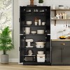 70 in Pantry Cabinet,Kitchen Pantry Storage Cabinet,Tall Storage Cabinet with Doors and Adjustable Shelves for Bathroom, Dining Room, Living Room - 2 of 4