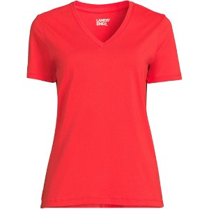 Lands' End Women's Relaxed Supima Cotton T-Shirt - 1 of 3
