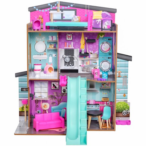  Gabby's Dollhouse, Purrfect Dollhouse with 15 Pieces including  Toy Figures, Furniture, Accessories and Sounds, Kids Toys for Ages 3 and up  : Toys & Games