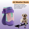 Unique Bargains Waterproof Dog Shoes Dog Boots Paw Protectors 4pcs - 3 of 4