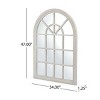 Traditional Arch Window Mirror,Vintage Entryway Mirror,Hallway Mirror,Art Deco Mirror,White Arched Window Pane Mirror With Wood Framed-The Pop Home - 4 of 4