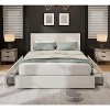Corduroy Bed Frame with Headboard, Platform Upholstered Bed Frame with 4 Storage Drawers and Wooden Slats Support - 3 of 4