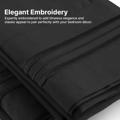 Black Full Deep Pocket Microfiber Sheet Set