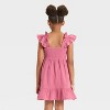 Girls' Sleeveless Solid Woven Dress - Cat & Jack™ - 2 of 3