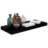 Aghana Digitals 2-Piece Floating Wall Shelves, High-Gloss Black MDF, 15.4 lbs Capacity, Modern - 3 of 4