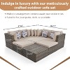 Suki 8-piece All-Weather Rattan Patio Conversation Set with Coffee Table, Sectional Sofa with Cushions and Pillows, Outdoor Furniture - Maison Boucle - 4 of 4